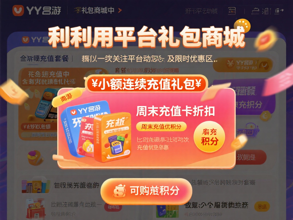 充分利用平台礼包商城
YY易游的礼包商城中，往往